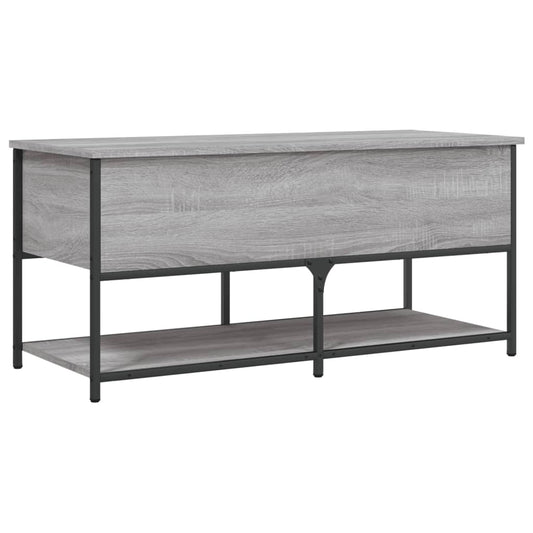 Bancă de depozitare, gri sonoma, 100x42,5x47 cm, lemn prelucrat