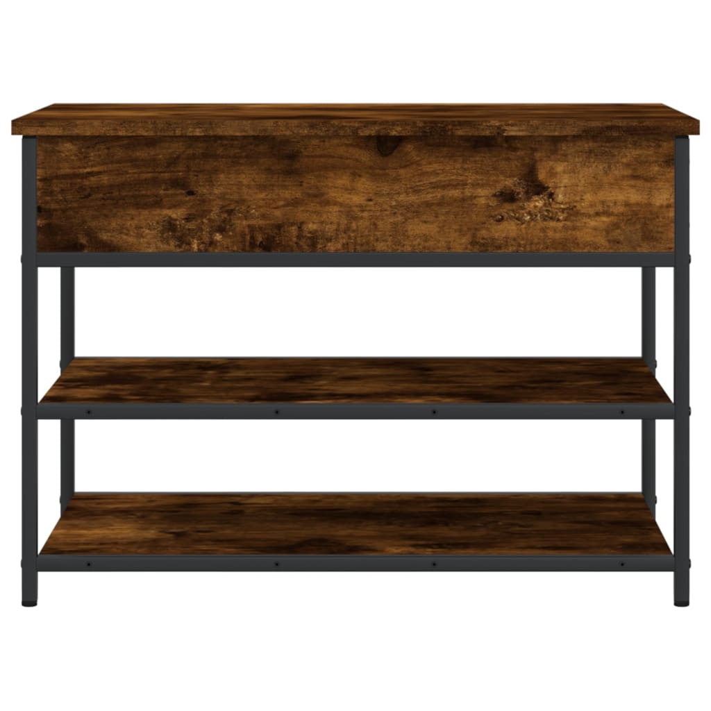 Shoe bench, smoky oak, 70x42.5x50 cm, processed wood