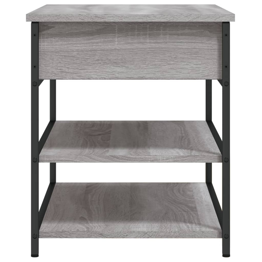 Bancă de pantofi, gri sonoma, 70x42,5x50 cm, lemn prelucrat