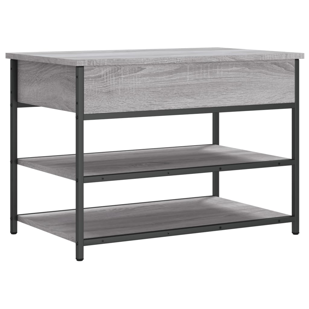Bancă de pantofi, gri sonoma, 70x42,5x50 cm, lemn prelucrat
