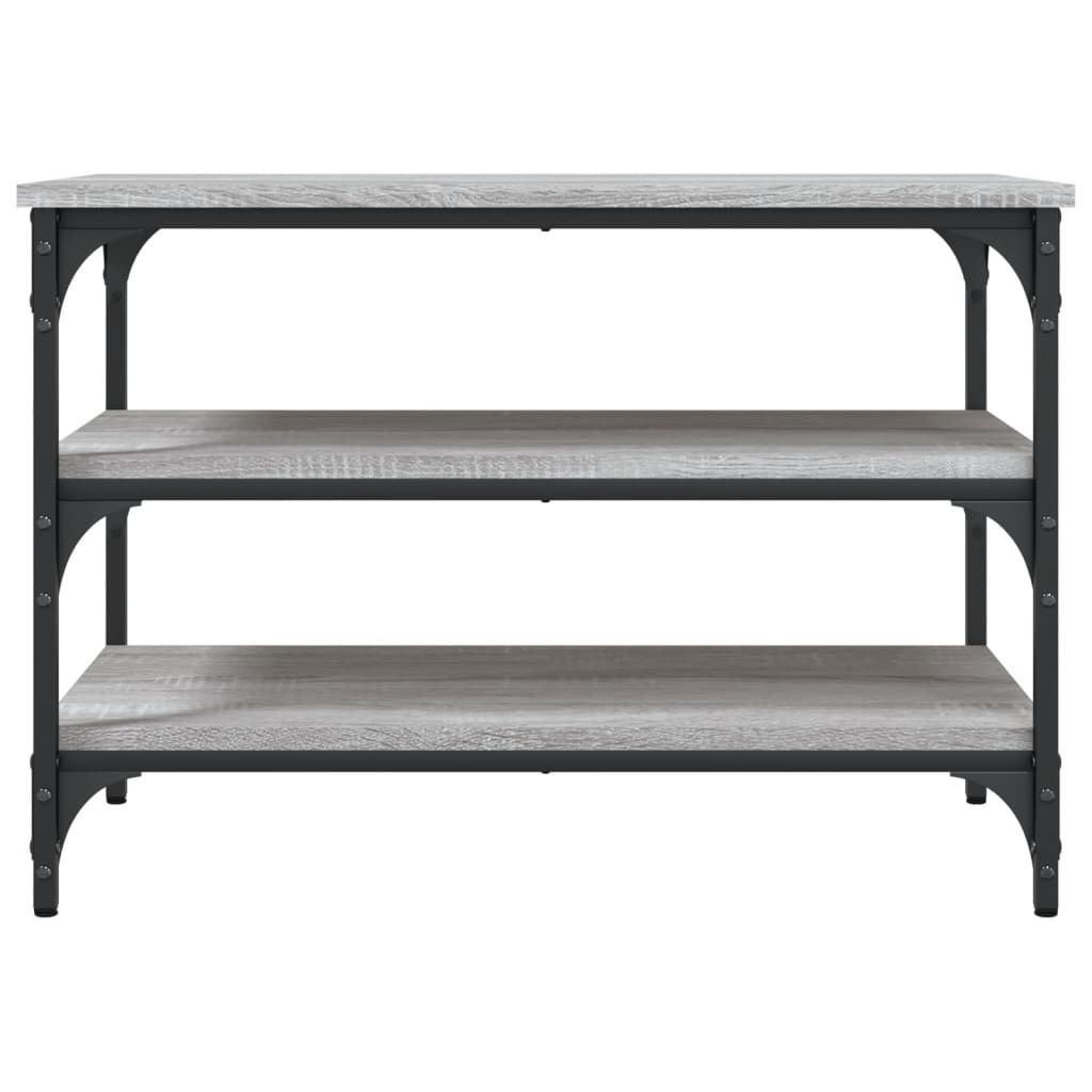 Shoe bench, sonoma grey, 70x38.5x49 cm, processed wood