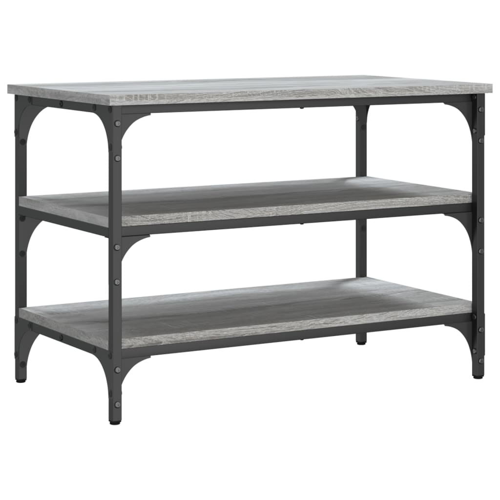 Shoe bench, sonoma grey, 70x38.5x49 cm, processed wood