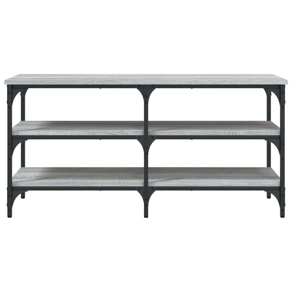 Shoe bench, sonoma grey, 100x38.5x49 cm, processed wood