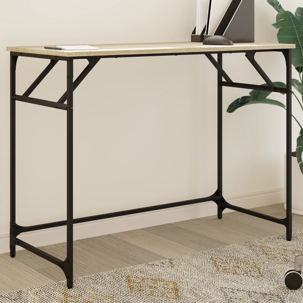 Sonoma oak desk 100x45x76 cm wood/electrostatically painted steel