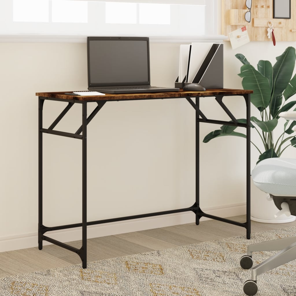 Sonoma oak desk 100x45x76 cm wood/electrostatically painted steel