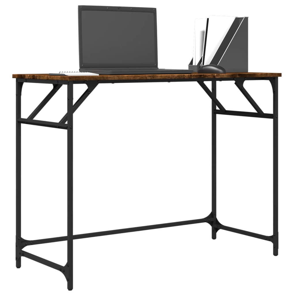Sonoma oak desk 100x45x76 cm wood/electrostatically painted steel